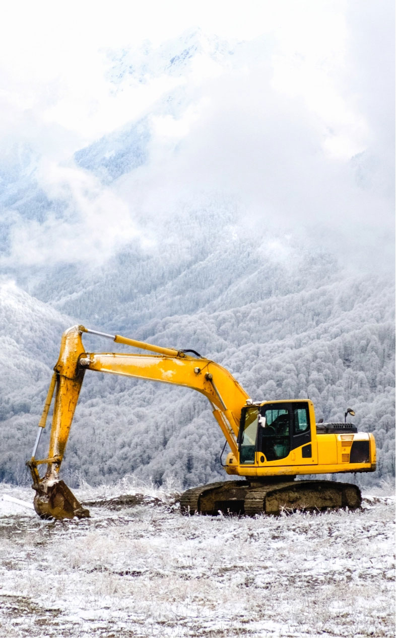 Excvator in snow 3